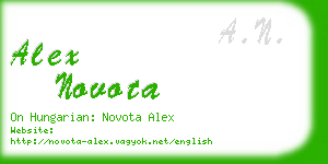 alex novota business card